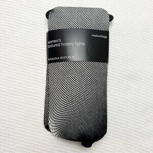 Banana Republic Black Textured Hosiery Tights M/L